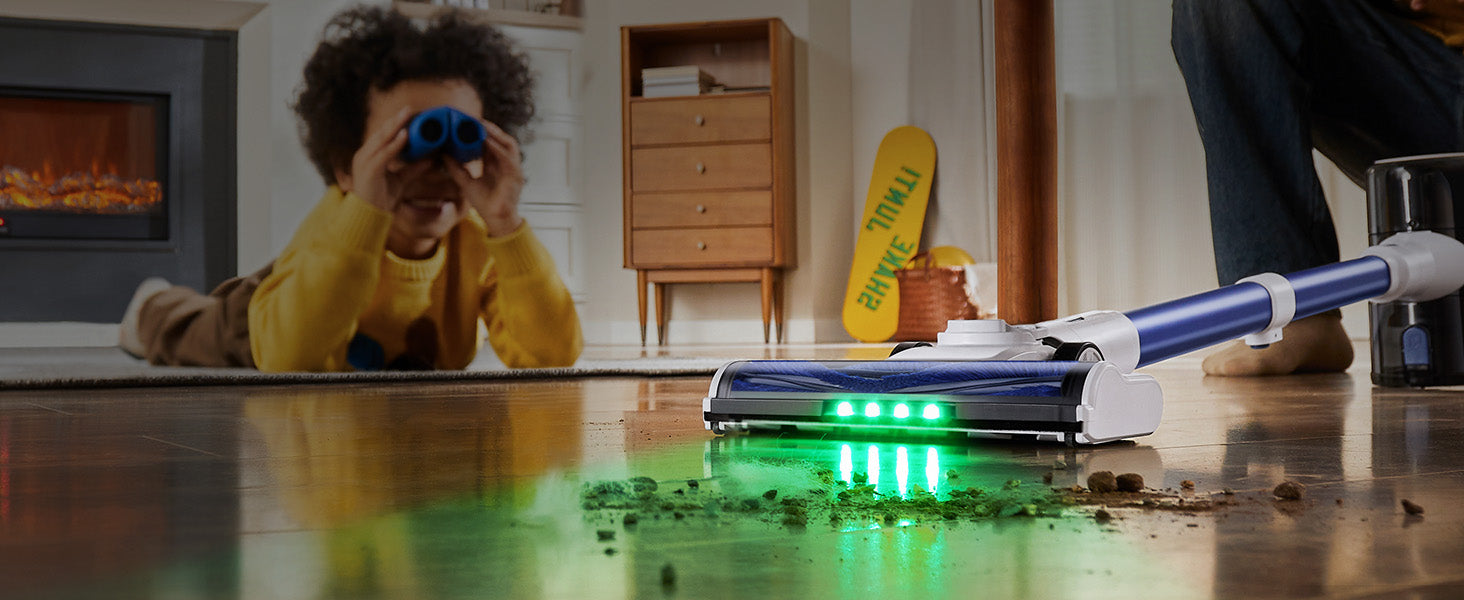 Découvrez les aspirateurs Ultenic équipés de GreenEye. Détection de poussière en temps réel, modèles U12 Vesla, U10 Ultra, U20 et U16 Flex.