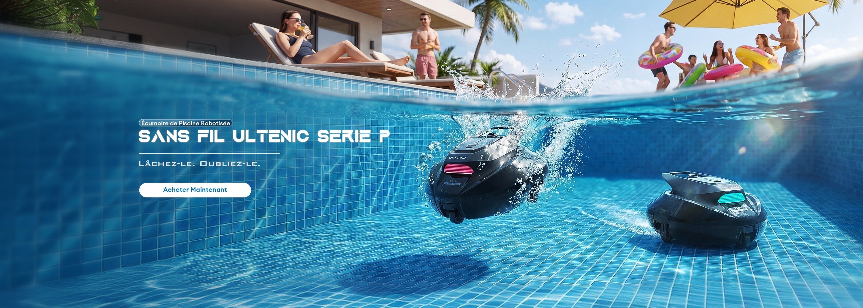 Découvrez l'Ultenic PoolEco 10, le robot piscine sans fil révolutionnaire. 90 min d'autonomie, navigation intelligente. Livraison gratuite France. Disponible maintenant !