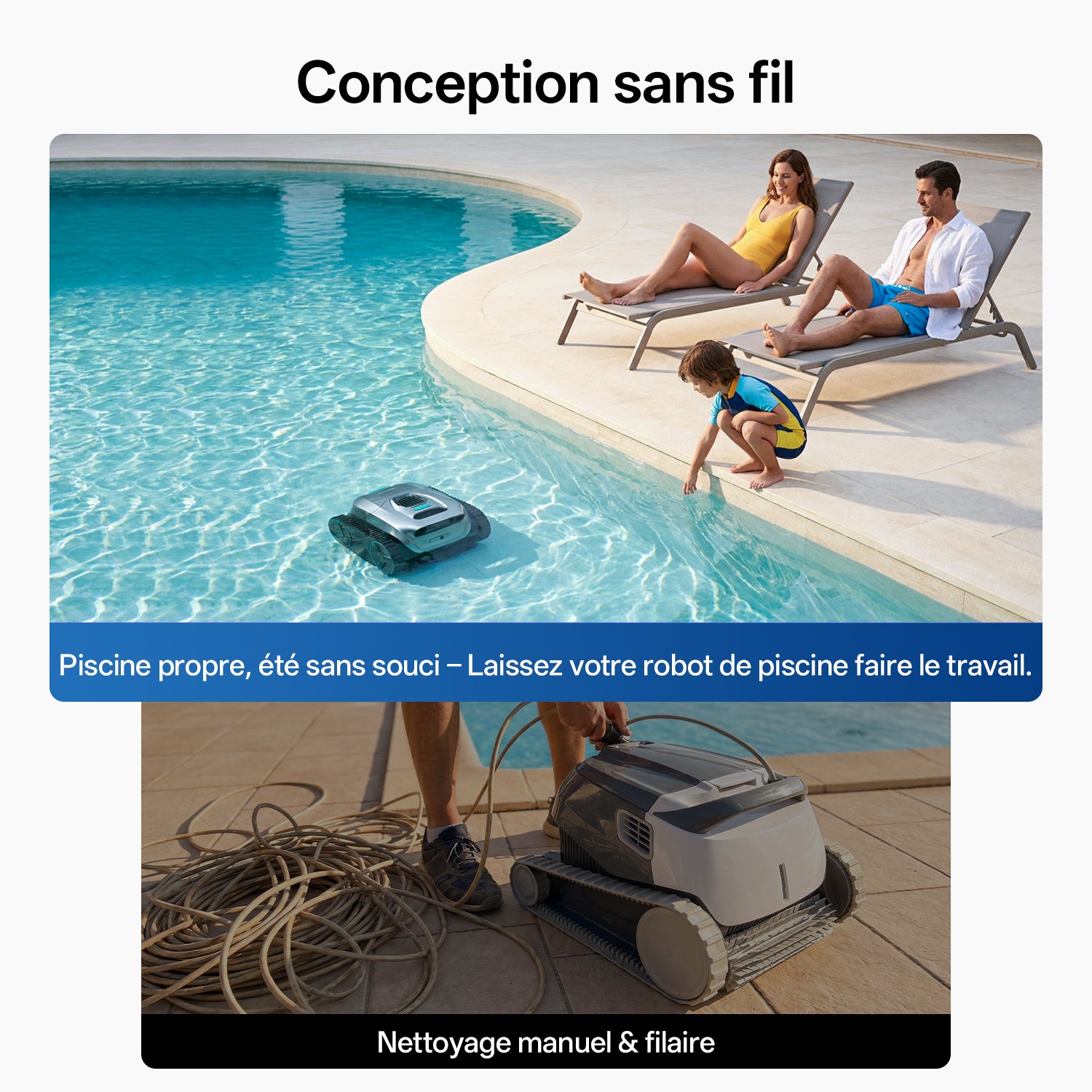 Ultenic Pooleco 30 Robot de Piscine Sans Fil
