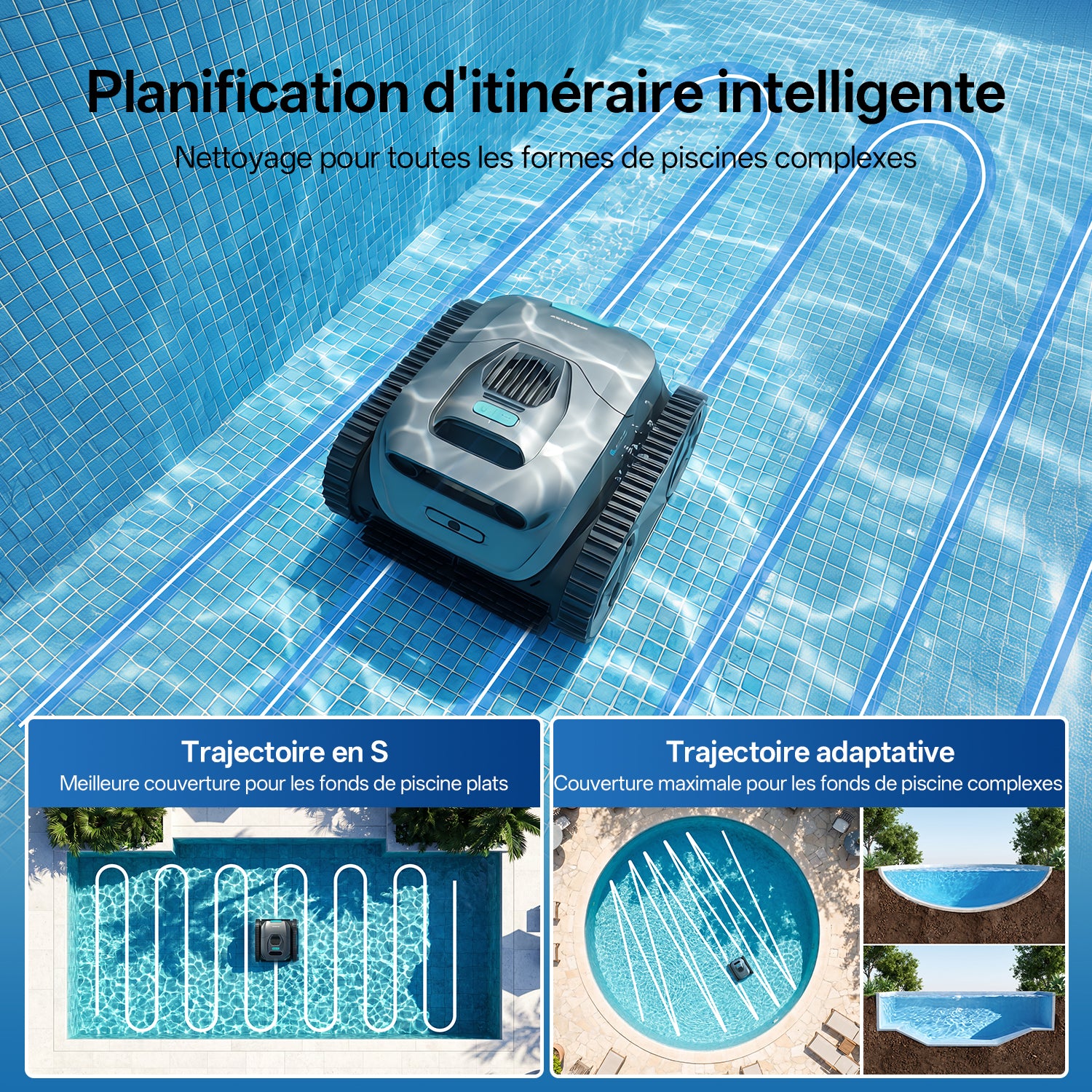 Ultenic Pooleco 30 Robot de Piscine Sans Fil