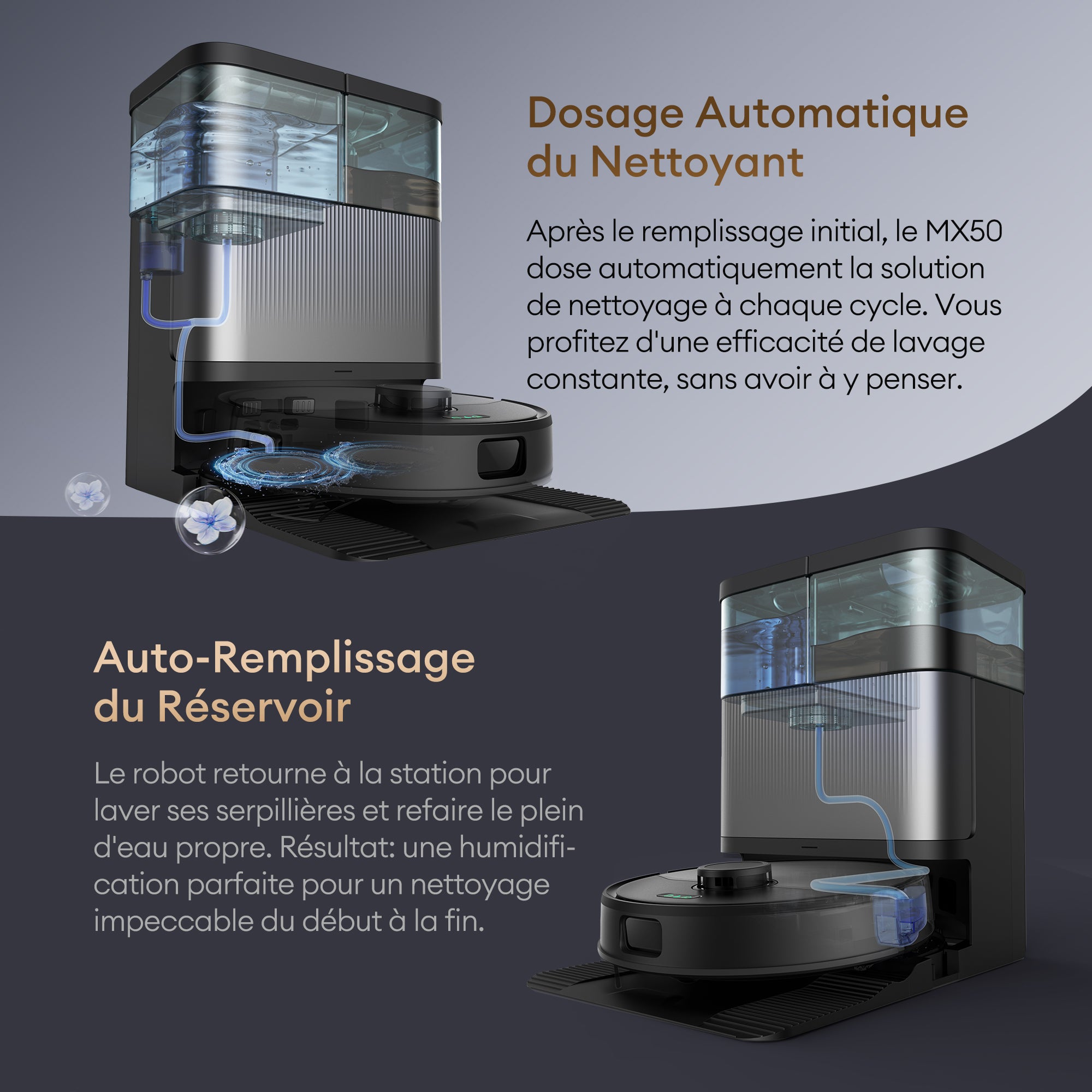 Ultenic MX50 Robot Aspirateur Laveur