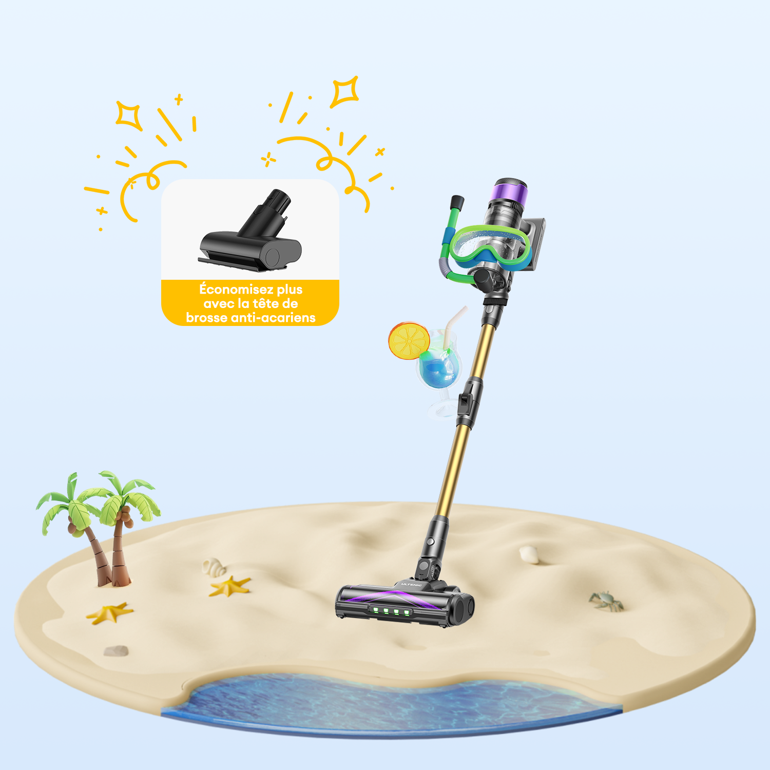 Ultenic U20 Aspirateur Balai Sans Fil