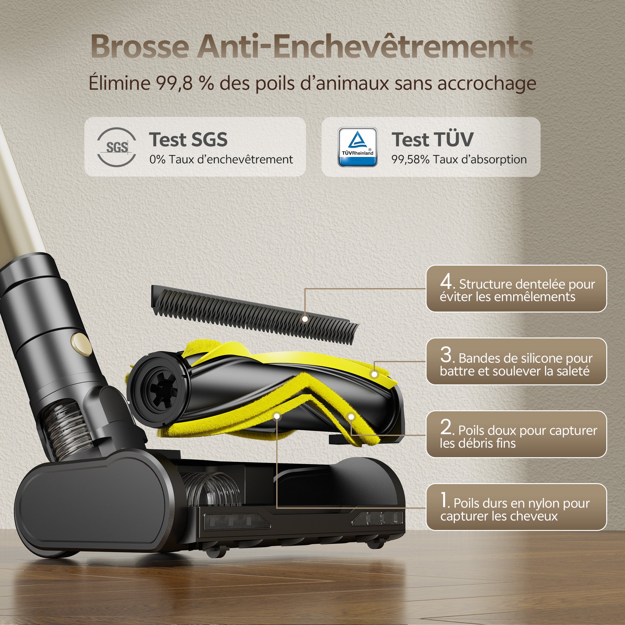 Ultenic U15 Aspirateur Balai Sans Fil