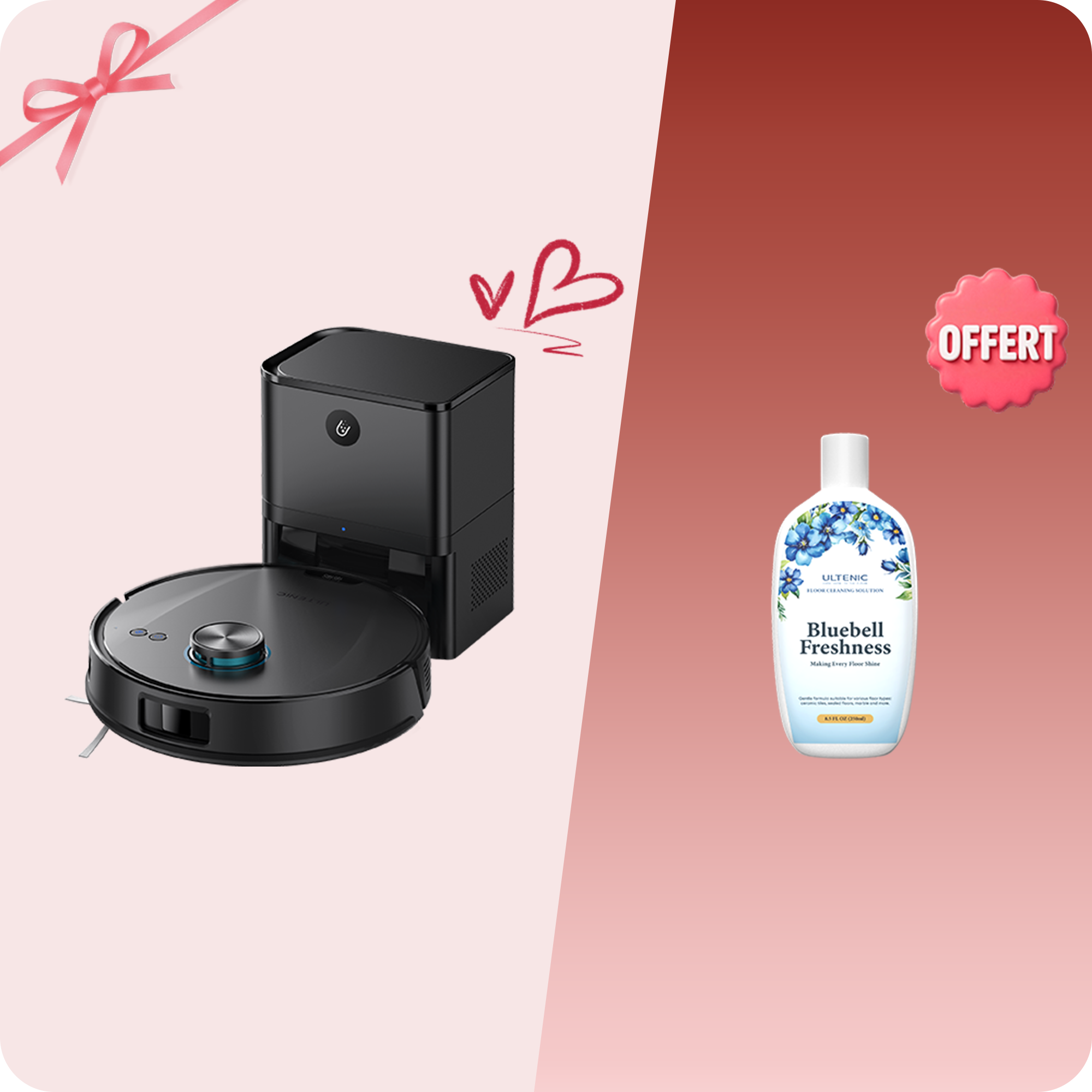 Ultenic T20 Pro Robot Aspirateur Laveur