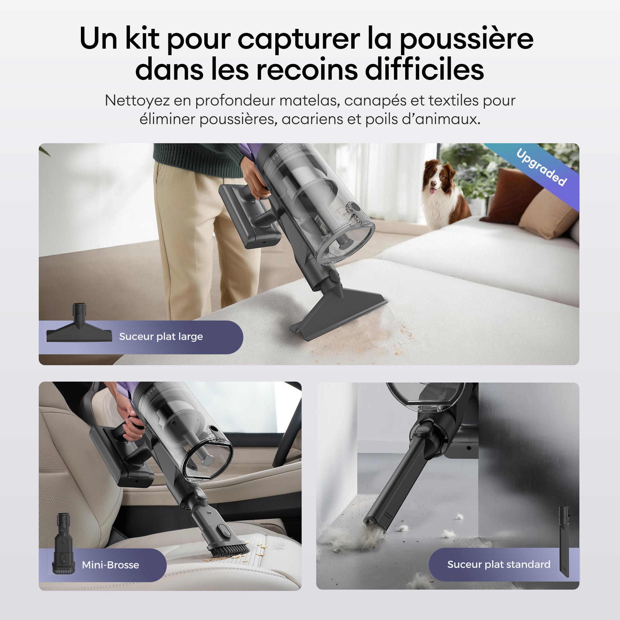 Ultenic U18 PowerPro | Aspirateur Balai Sans Fil 55kPa Officiel