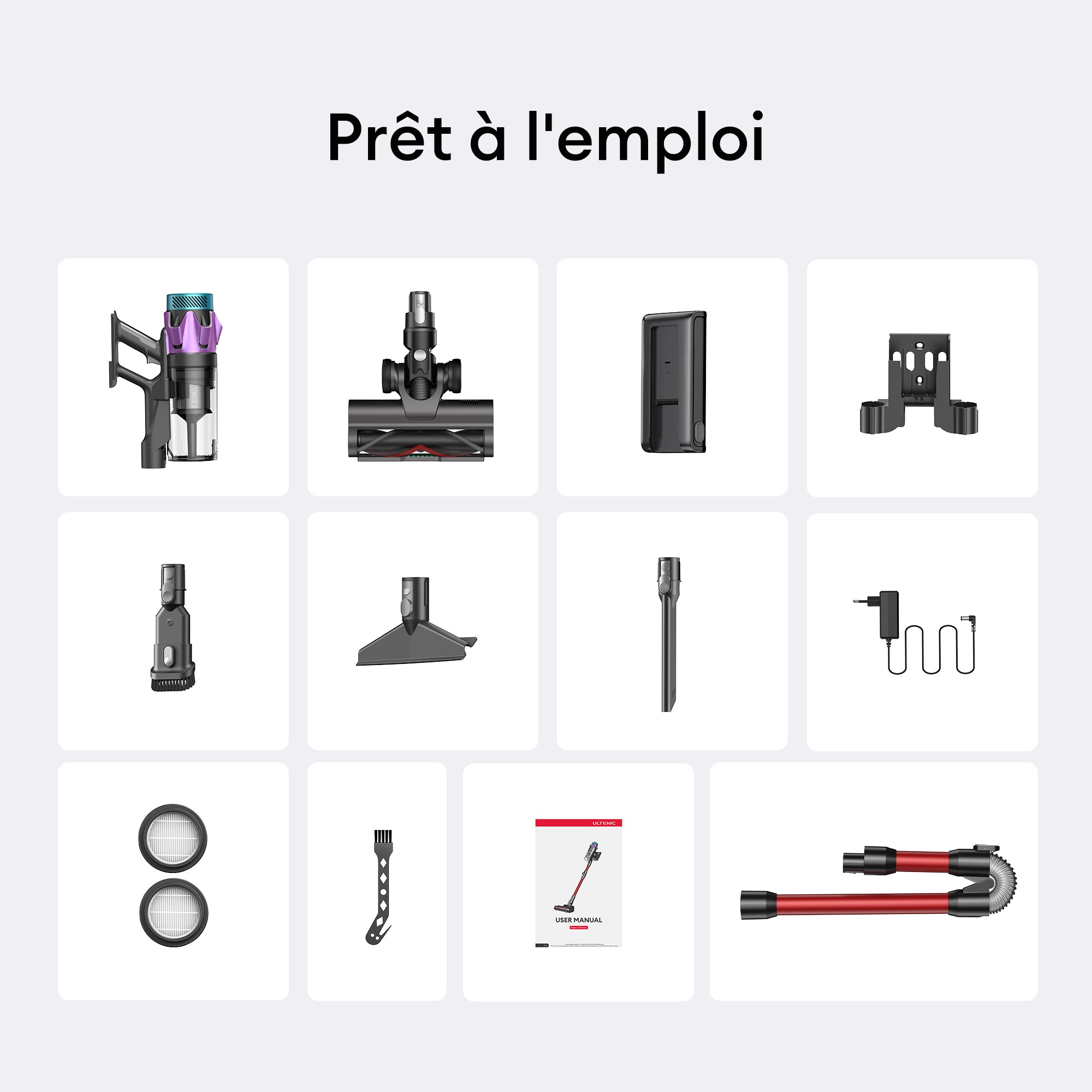Ultenic U18 PowerPro | Aspirateur Balai Sans Fil 55kPa Officiel