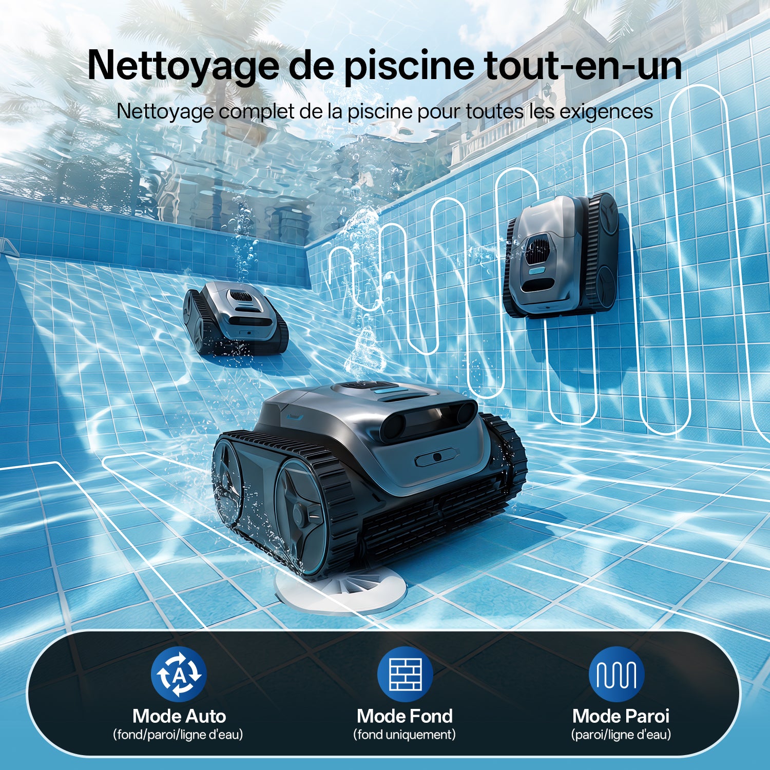 Ultenic Pooleco 30 Robot de Piscine Sans Fil