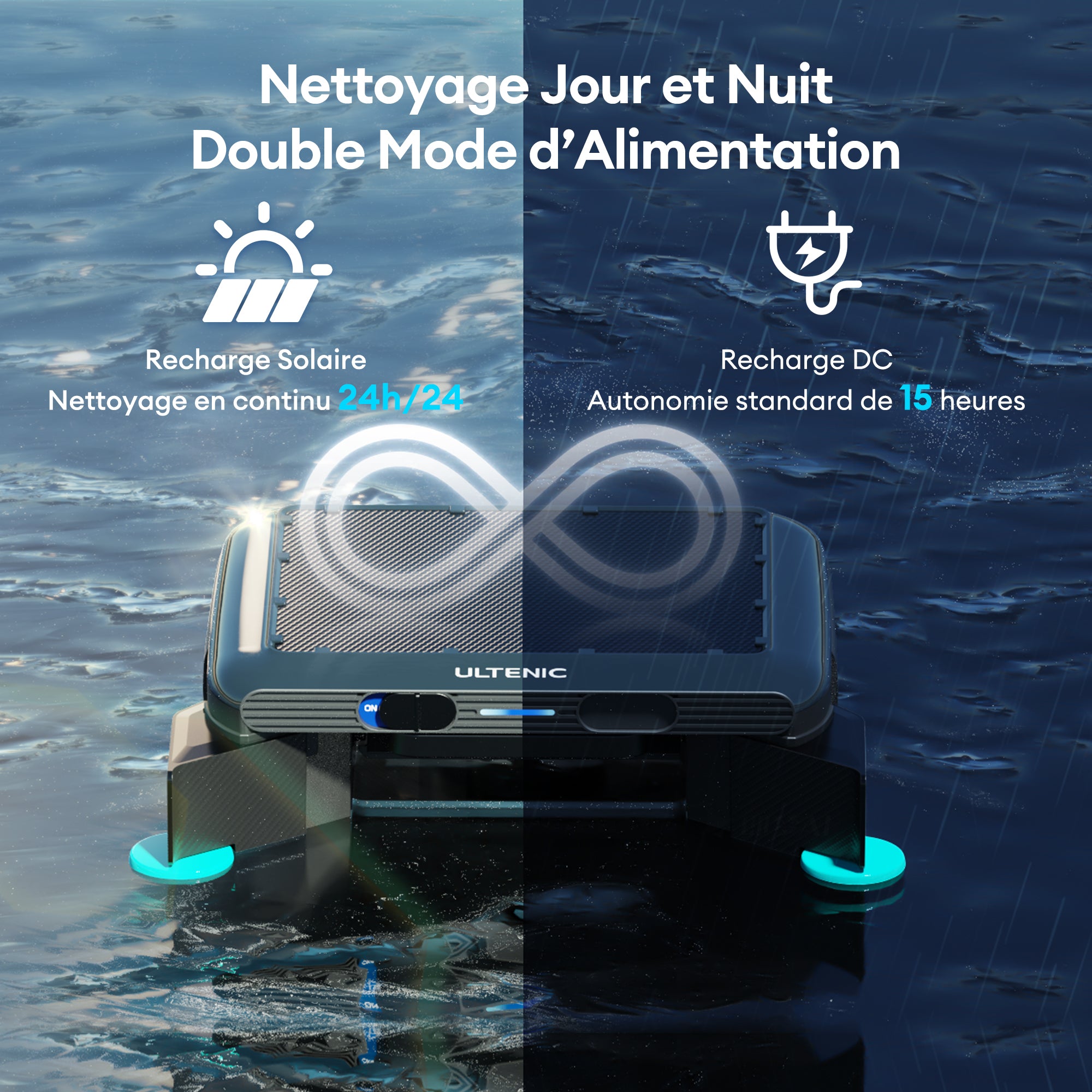 Ultenic Pooleco S1 Robot Solaire Skimmer de Piscine