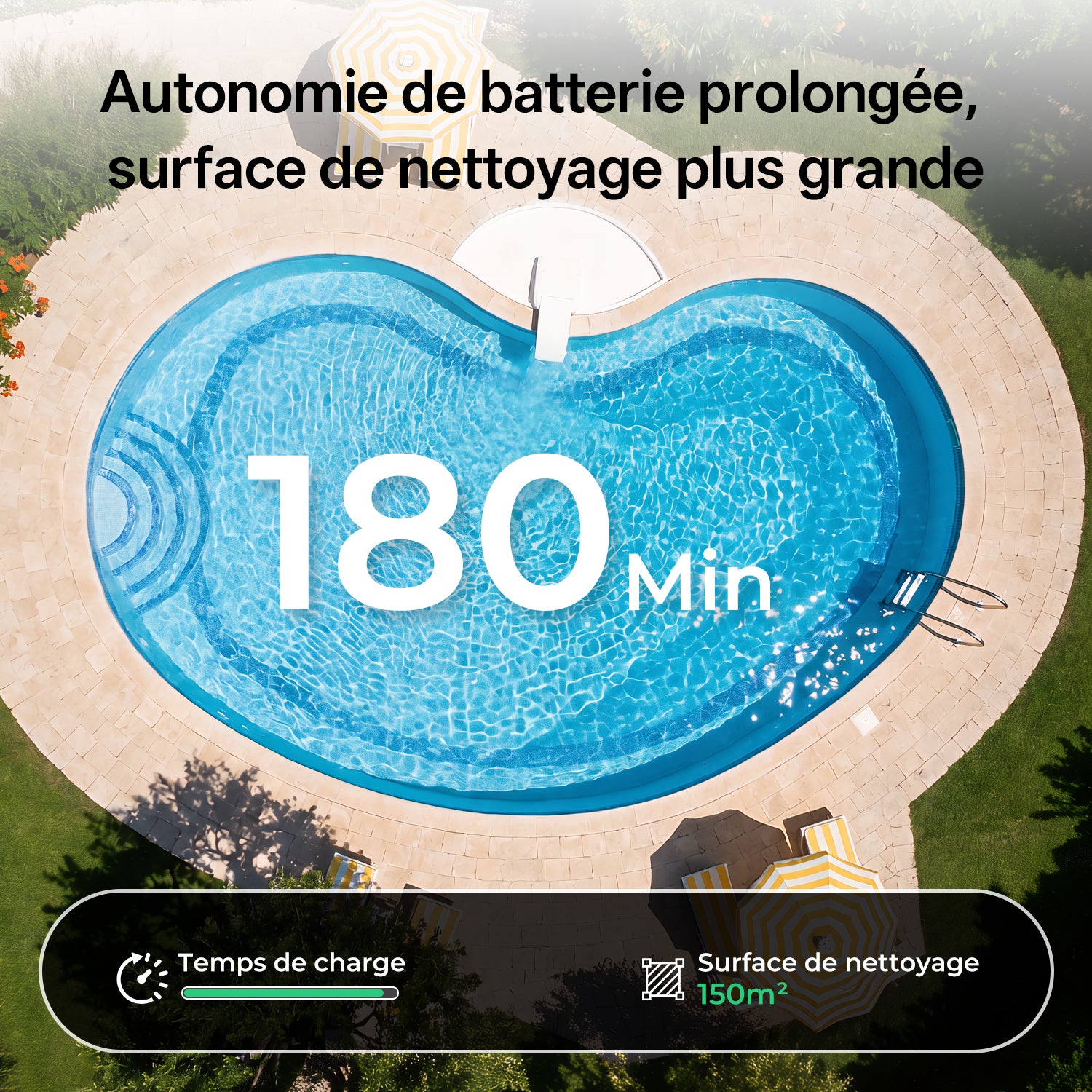Ultenic Pooleco 30 Robot de Piscine Sans Fil