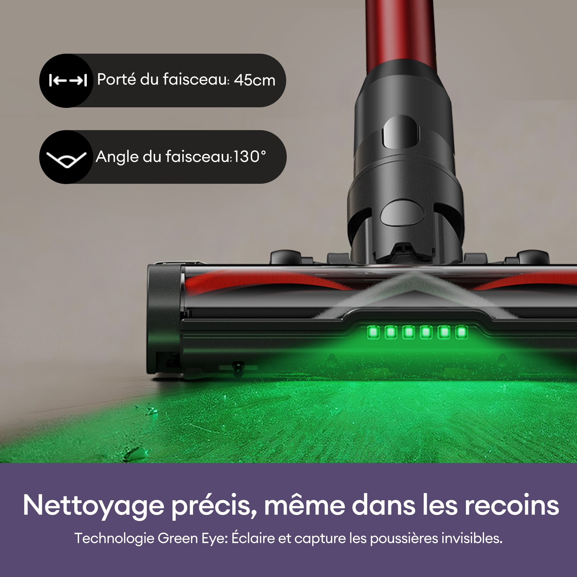 Ultenic U18 PowerPro | Aspirateur Balai Sans Fil 55kPa Officiel