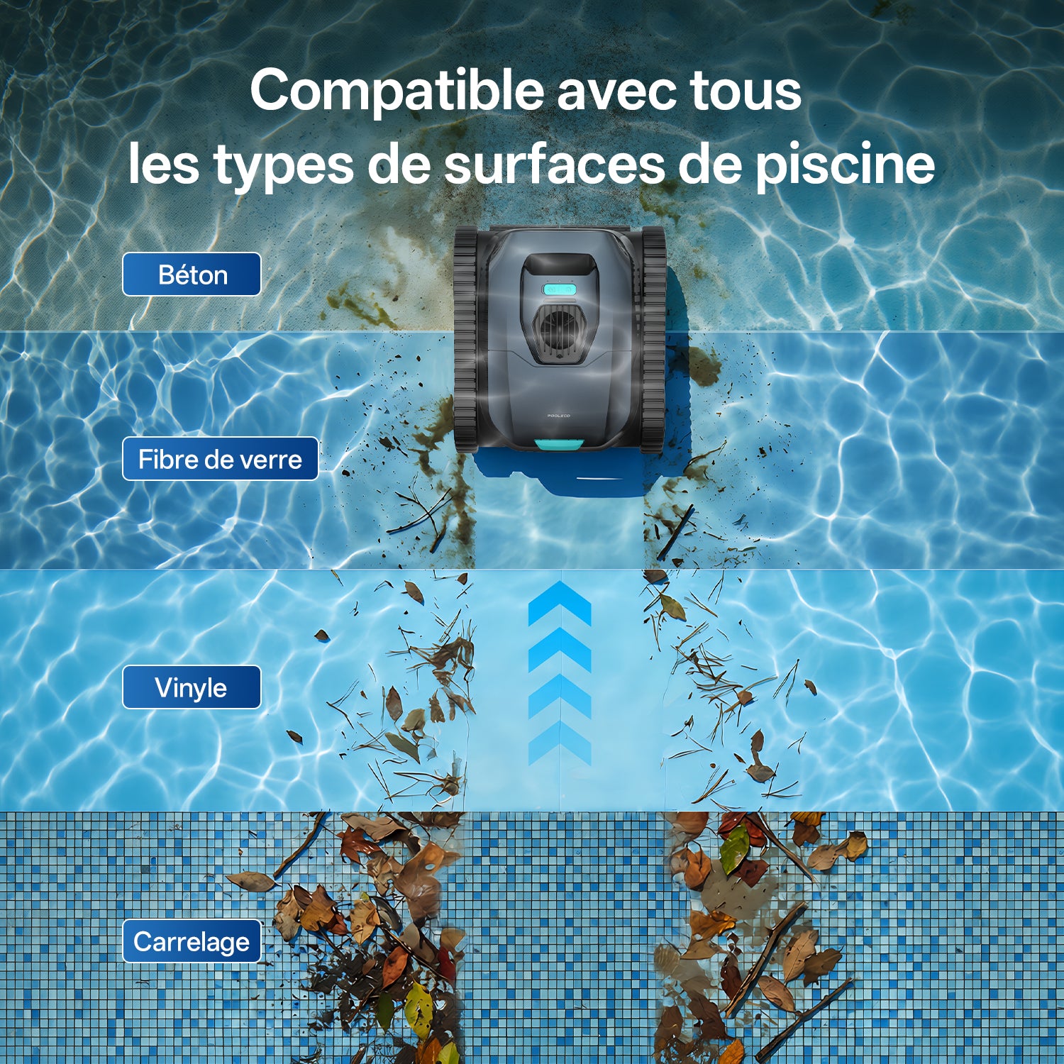 Ultenic Pooleco 30 Robot de Piscine Sans Fil