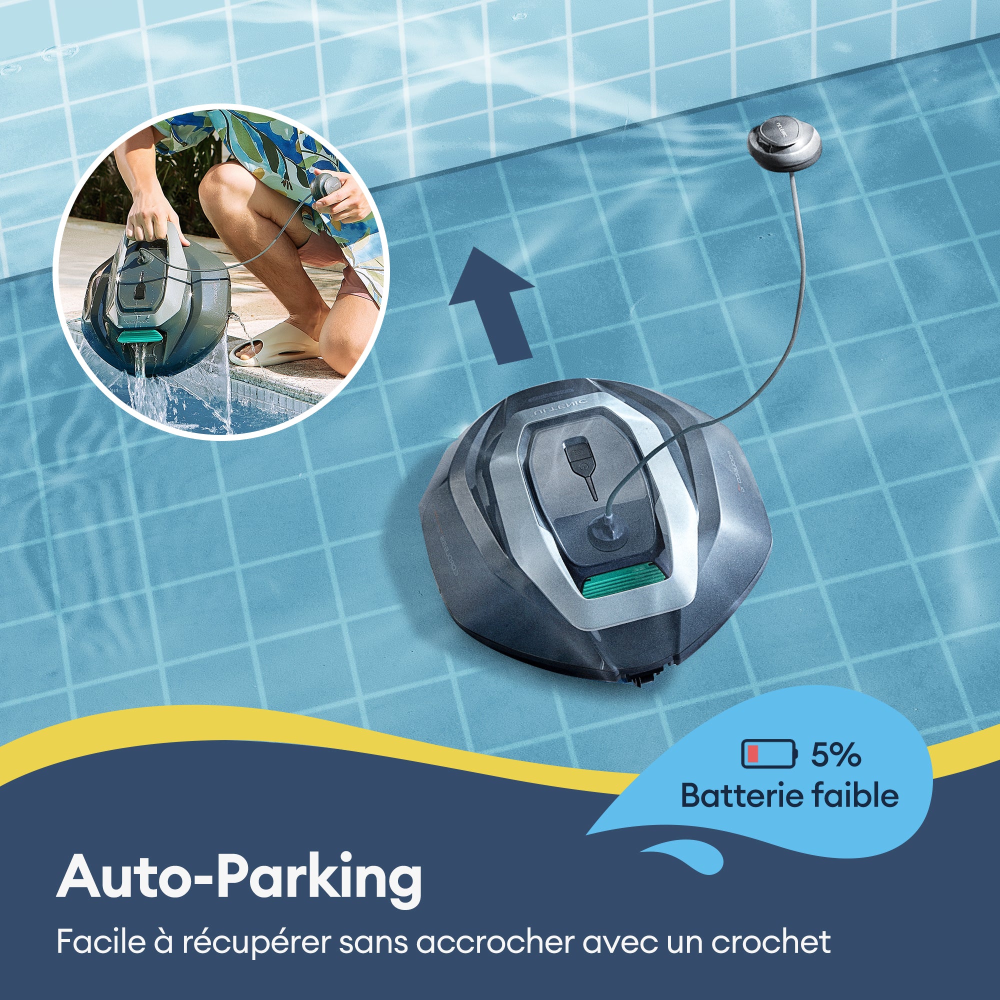 Ultenic Pooleco 10 Series Nettoyeur de Robot Piscine Sans Fil