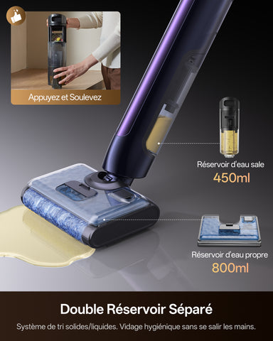 Produit Reconditionné： Ultenic AC1 TriFlex Aspirateur Laveur Sans Fil