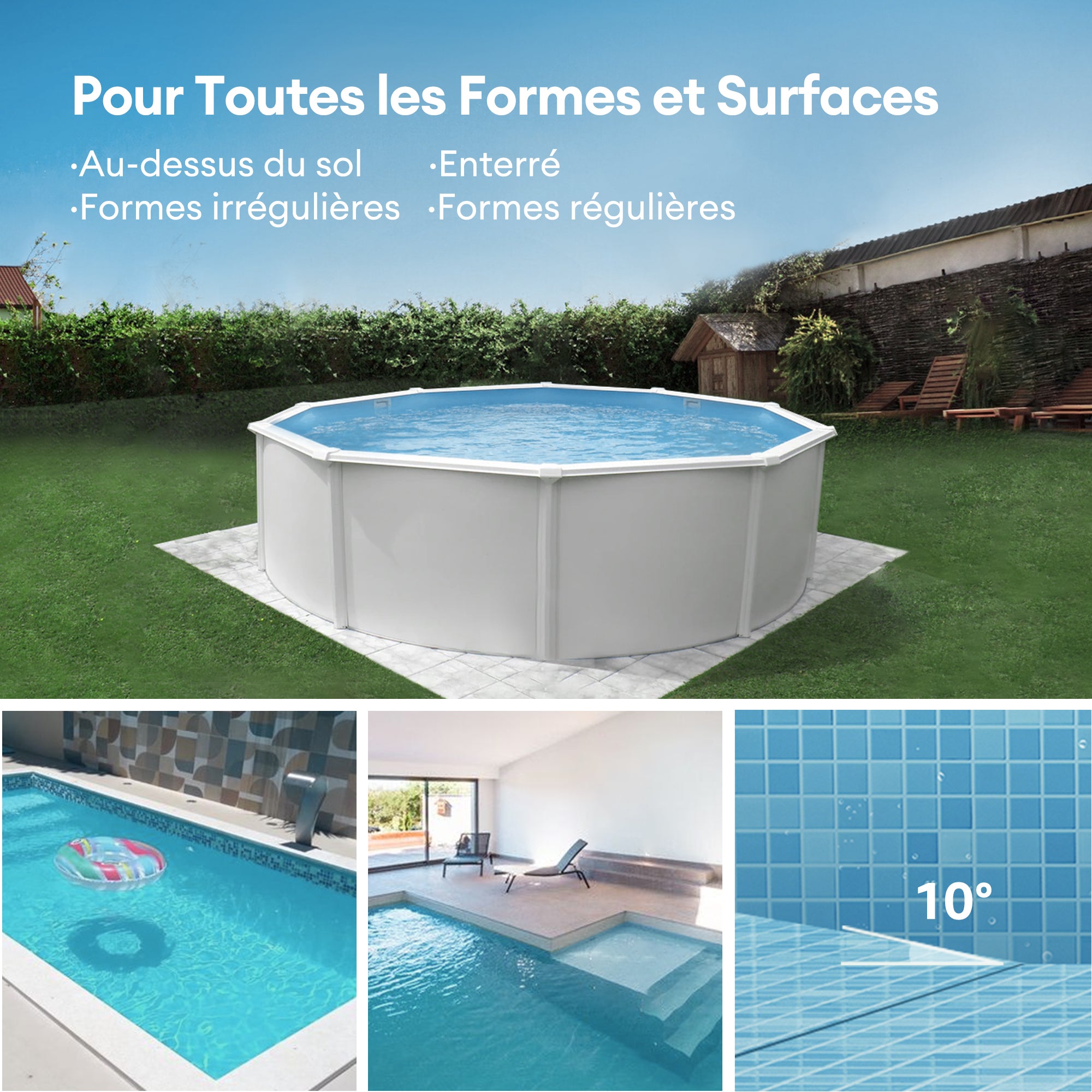 Ultenic Pooleco 10 Series Nettoyeur de Robot Piscine Sans Fil
