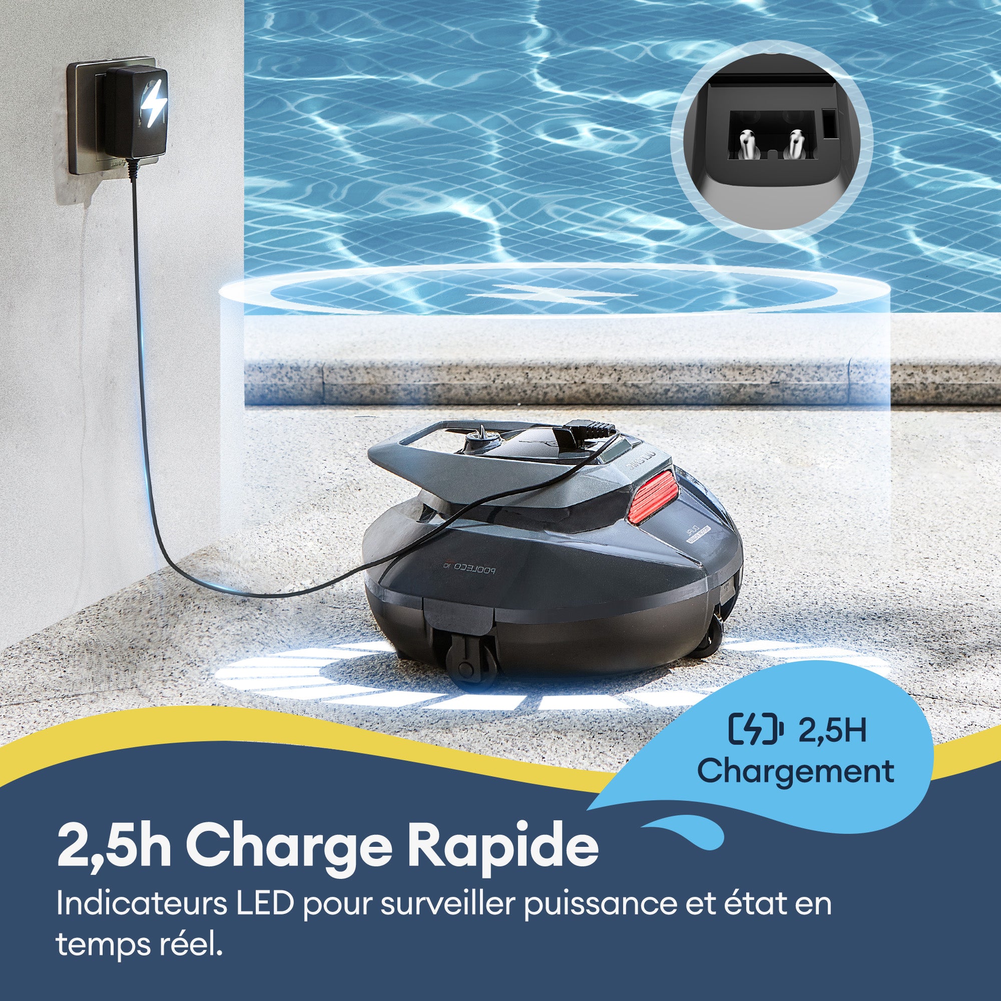 Ultenic Pooleco 10 Series Nettoyeur de Robot Piscine Sans Fil