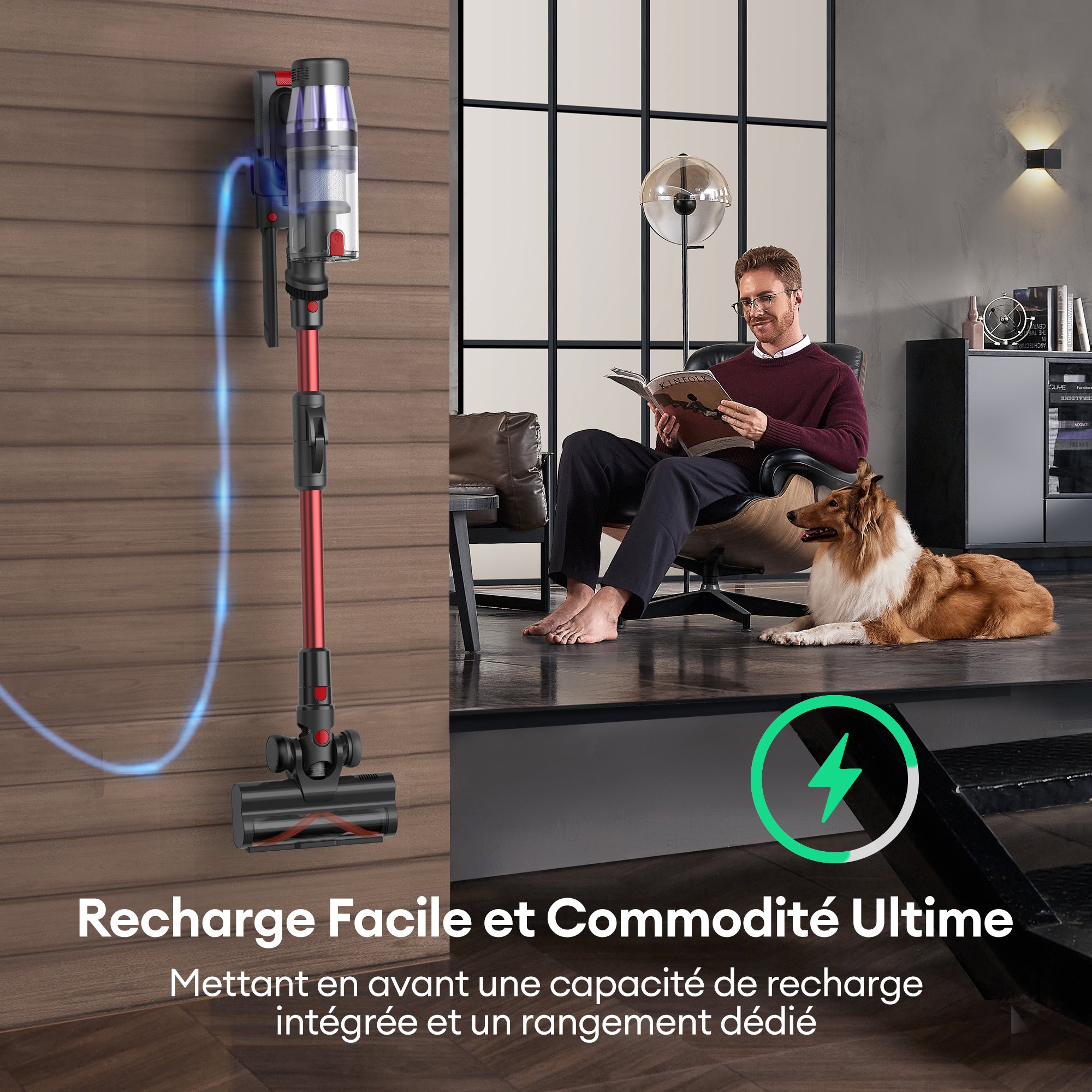 Ultenic U16 Flex en charge sur son support de chargement intégré